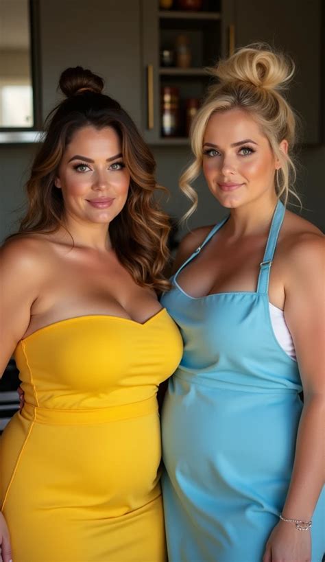 2 American Plus Size Wide Big Ass And Curvy Big Voluptuous Big Boobs And Curvy M SeaArt AI