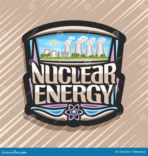 Vector Logo For Nuclear Energy Stock Vector Illustration Of Industry