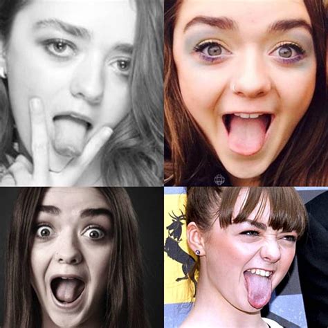 A Cute Collage Of Maisie Williams Scrolller