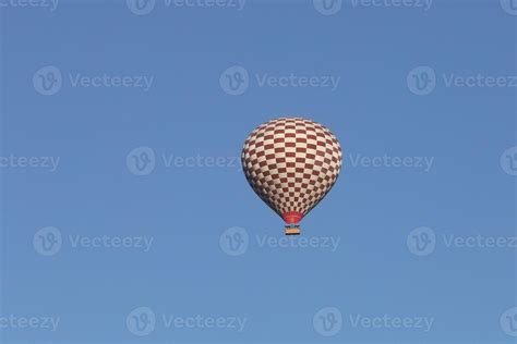 Hot Air Balloon Over Goreme Town Stock Photo At Vecteezy
