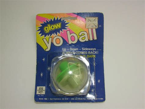 Vintage Rare Knots Glow Yo Ball Moc 1980 Glow In The Dark Gitd Nos Nip