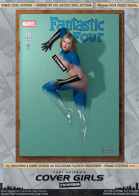 Invisible Woman Fantastic Four Nude Pin Up Cover Girls Uncovered Sexy