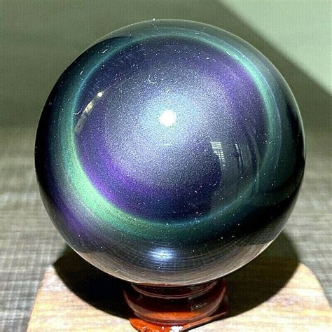 Bola De Cristal De Energ A De Obsidiana De Ojo De Gato De Color Natural