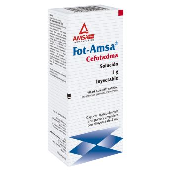 CEFOTAXIMA 1 GR IV 4 ML SOLUCION INYECTABLE FOT AMSA Farmapronto