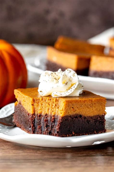 Pumpkin Brownies Fudgy Brownie With A Layer Of Pumpkin Pie Just So