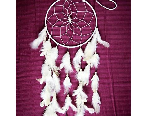 Extra Large White And Gold Beads Jewels Dreamcatcher Excellent