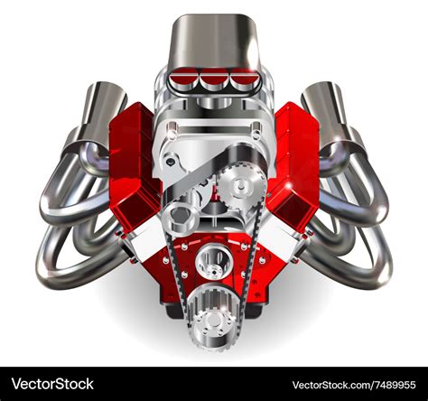 Hot Rod Engine Royalty Free Vector Image Vectorstock