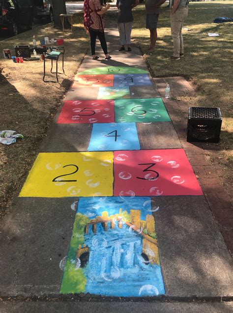 Playful Sidewalk Installation at Wadsworth Square Park - South East