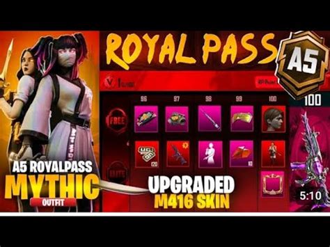 A5 ROYAL PASS MYTHIC Outfit M416 Upgradeable SKIN FREE MYTHIC