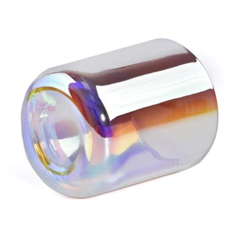 Oz Iridescent Holographic Glass Candle Jar With Round Bottom Wholesale