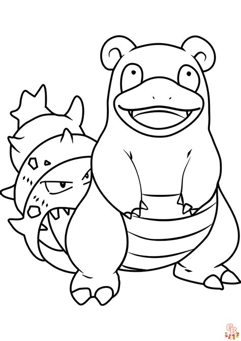 View Coloriage Pokemon Slowbro Png Pokemon De Type Coloriage Images