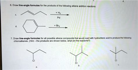 SOLVED Draw Line Angle Formulas For The Products Of The Following