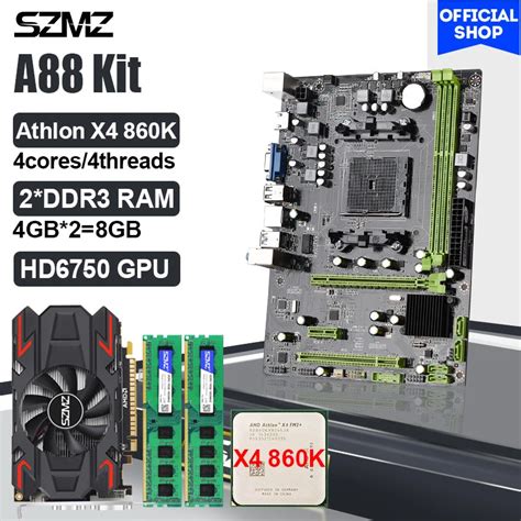 Szmz Amd A88 Motherboard Kit With Athlon X4 860k Cpu 8gb Ddr3 Ram