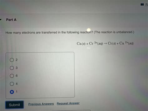 Solved Part AHow many electrons are transferred in ﻿the | Chegg.com 