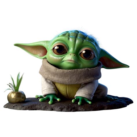 Download Baby Yoda And Frog Scene Png Dpa