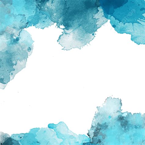 Blue Abstract Watercolor Vector Design Images, Abstract Blue Watercolor Frame Border, Watercolor ...