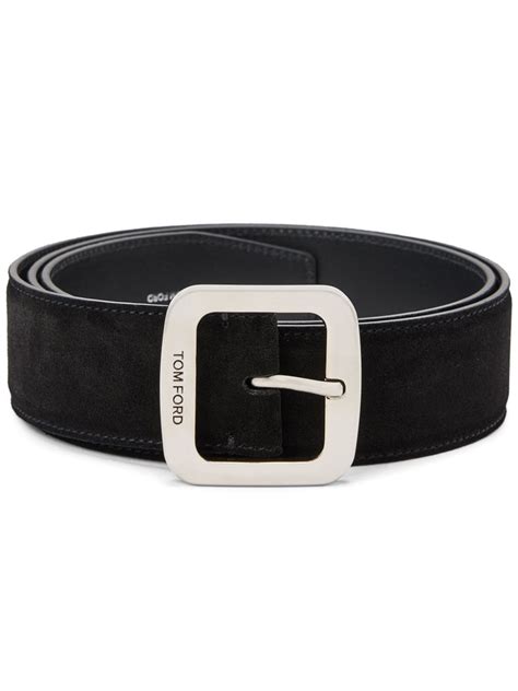 Tom Ford Engraved Logo Buckled Belt Black Farfetch