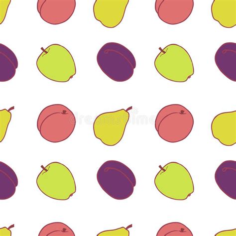 Fruit Seamless Pattern Stock Vector Illustration Of Hand 145516573