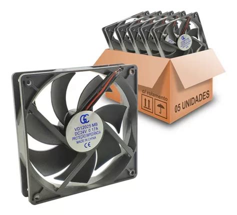 5pcs Ventilador Ventoinha Cooler 120x120x25mm 24v Rolamento Frete grátis