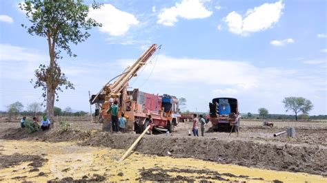 Borewell Drilling 10 Hp मोटर 100 पानी Coconut Water Checking Method