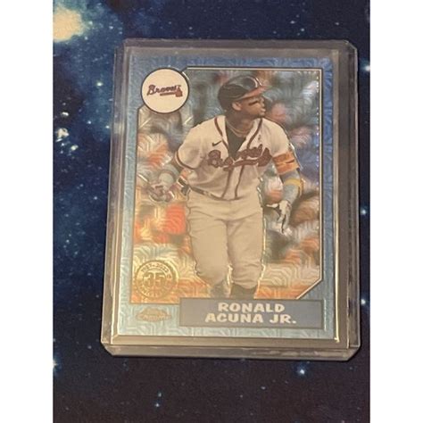 Topps Toys 222 Topps Series Ronald Acuna Jr 1987 Silver Pack Chrome