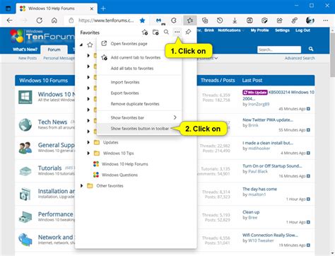 How To Add Or Remove Favorites Button In Microsoft Edge Chromium