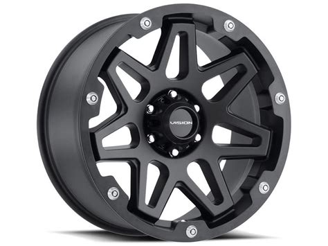 Vision Matte Black Se7en Wheels Havoc Offroad