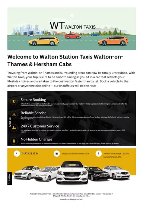 PPT Taxi Walton On Thames Hersham PowerPoint Presentation Free