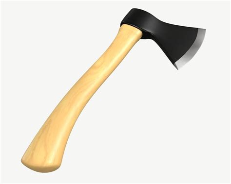 carpenter axe with wooden handle 3D model | CGTrader