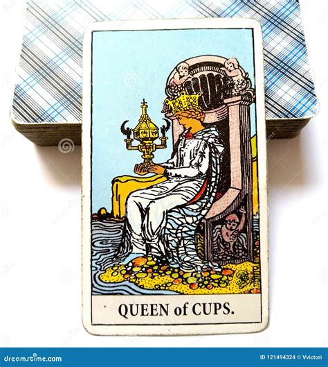 Queen Of Cups Tarot Card Stock Photo Image Of Queen 121494324