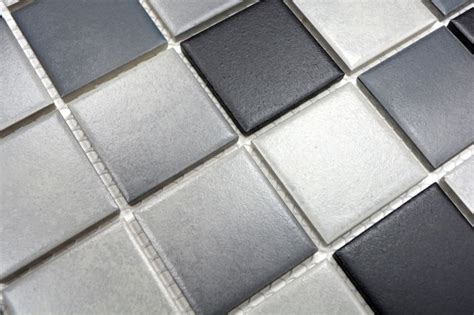 Mosaikfliese Keramik Grau Mix Rutschemmend Rutschsicher Wandfliese K C