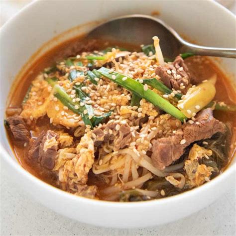 Korean Beef Soup With Rice Japanese Style Gukbap Recipetin Japan