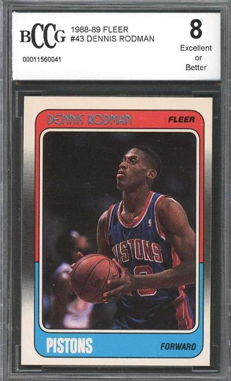 Amazon Fleer Dennis Rodman Detroit Pistons Rookie Card