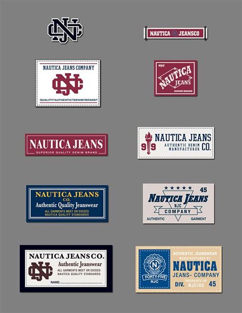 Nautica Apparel Trim On Behance Clothing Labels Design Hang Tag