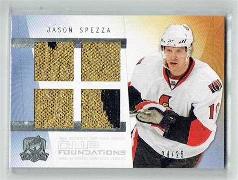 09 10 UD The Cup Foundations Jason Spezza 25 Quad Jerseys EBay