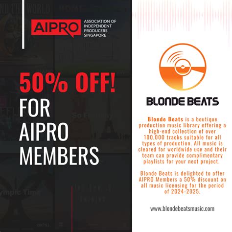 Blonde Beats Music Library Discount For AIPRO Members AIPRO