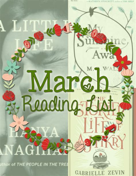 March Reading List March Reading