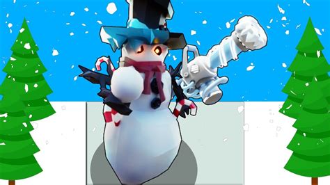 Playing With The Frosty Kit And Snowball Launcher Roblox Bedwars