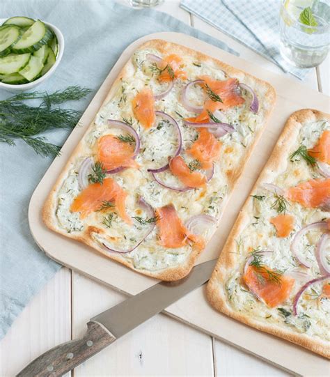 Flammkuchen Mit Gurke R Ucherlachs Tante Fanny