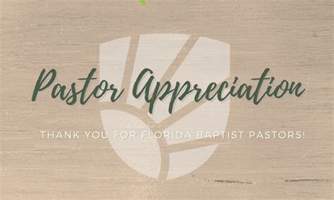 Honoring Pastors And Their Faithful Work Florida Baptist Convention Fbc