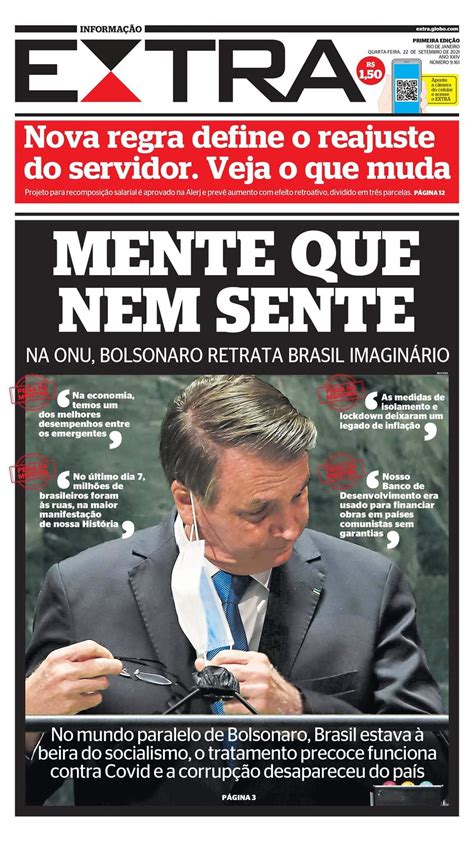 Capa Do Jornal Extra De Hoje R Brasil