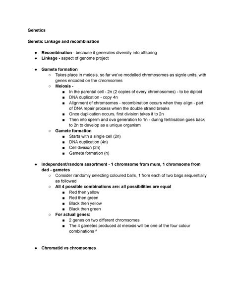 Linkage And Recombination 2