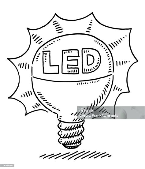 Gambar Simbol Teknologi Bola Lampu Led Ilustrasi Stok Unduh Gambar