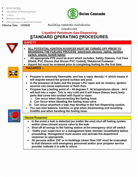 Warehouse Standard Operating Procedure Template