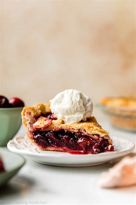 Homemade Cherry Pie With Thicker Filling Sallys Baking Addiction