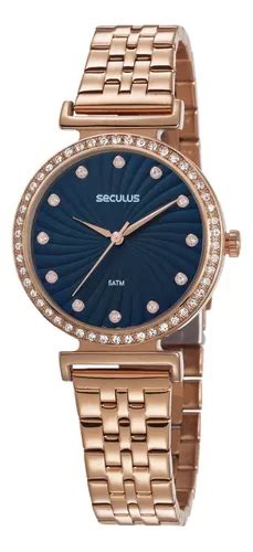 Relógio Feminino Seculus Glamour Ref 20738lpsvrs3 Rosé MercadoLivre