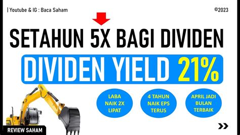 Dividen Stock Bagus Dengan Yield Sekitar 21 Setahun Bagi 5X Dividen