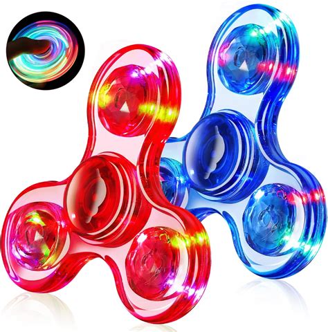 Fidget Spinner For Kids Adults 2 Pack Light Up Sensory