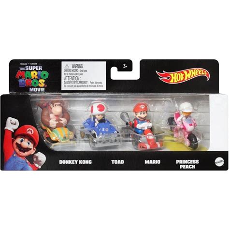 Jual Hot Wheels The Super Mario Bros Movie Pack Mario Donkey Toad Peach Shopee Indonesia