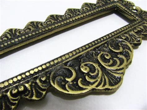 Personalized Solid Brass Door Name Plates Replaceable Plate Flowery Engraving Frame - Etsy